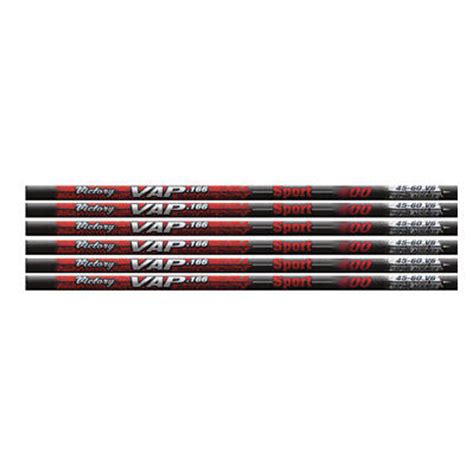 Victory Archery VAP 350 Sport Fletched Arrows Red and Black Arrows 1/2 ...