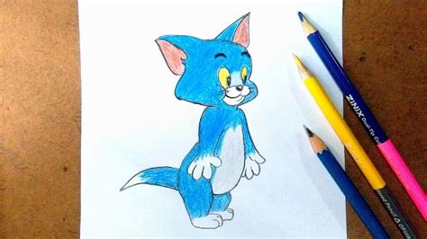 Baby Tom cat drawing for beginners | How to Draw Tom cat easily step by ...