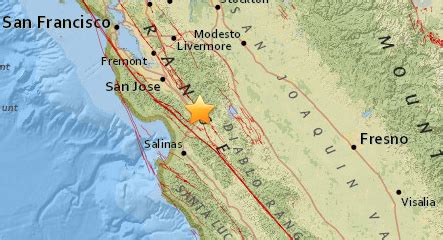 Three earthquakes strike south of San Jose