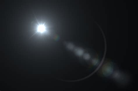 White Lens Flare Black Background Stock Photo - Download Image Now - iStock