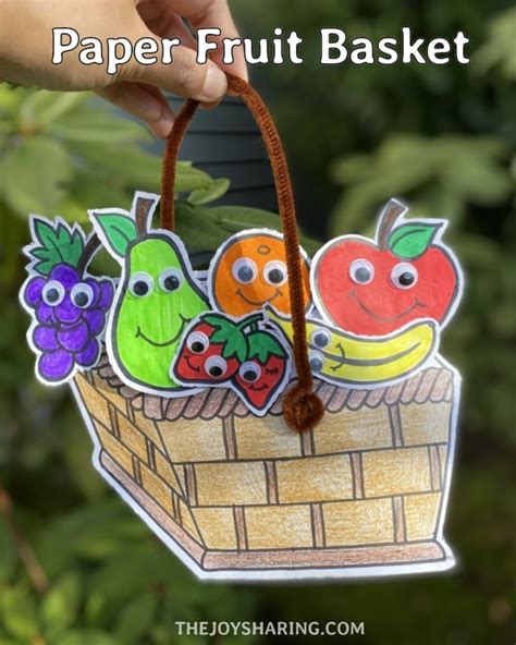 Fruit Basket Craft | Fruit crafts, Vegetable crafts, Preschool craft activities