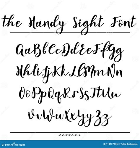 Hand Drawn Vector Alphabet. Calligraphy Letters for Your Design Stock ...