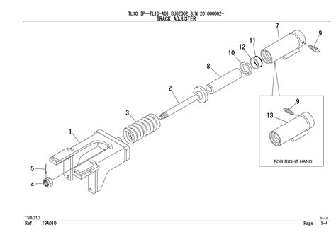 Takeuchi tl10 track loader parts catalogue manual (serial no. 201000002 ...