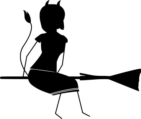 SVG > evil broom girl magic - Free SVG Image & Icon. | SVG Silh