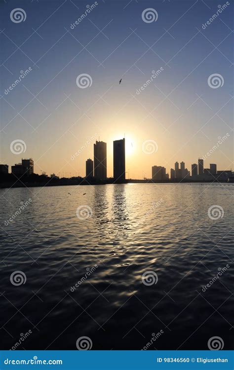 Bahrain Skyline during Sunset Stock Photo - Image of arabian, east ...