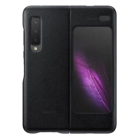 Official Samsung Galaxy Fold 5G Genuine Leather Cover Case - Black