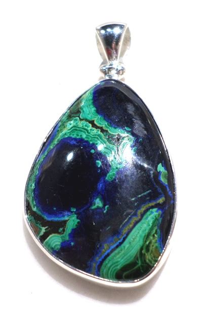 Azurite Malachite Stone Pendant - Bhuvah