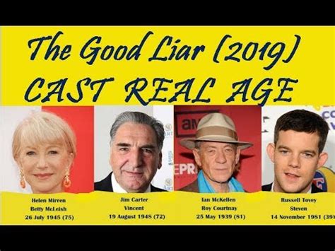 The Good Liar 2019 Cast Age - YouTube