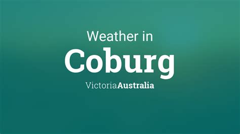 Weather for Coburg, Victoria, Australia