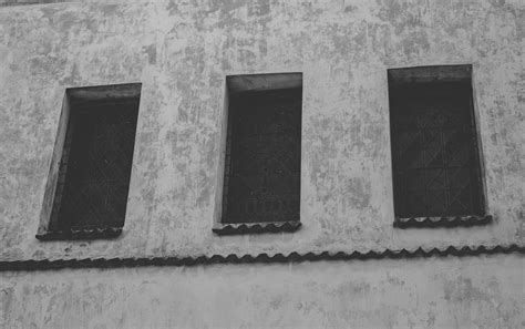Grayscale Photo of Window · Free Stock Photo