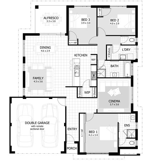 Best 3 Bedroom Floor Plan Ideas with Best 25 Pictures | House layout ...