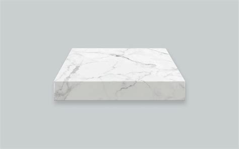 a white marble block on a gray background