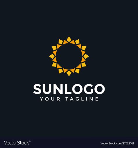 Abstract sun logo design template Royalty Free Vector Image