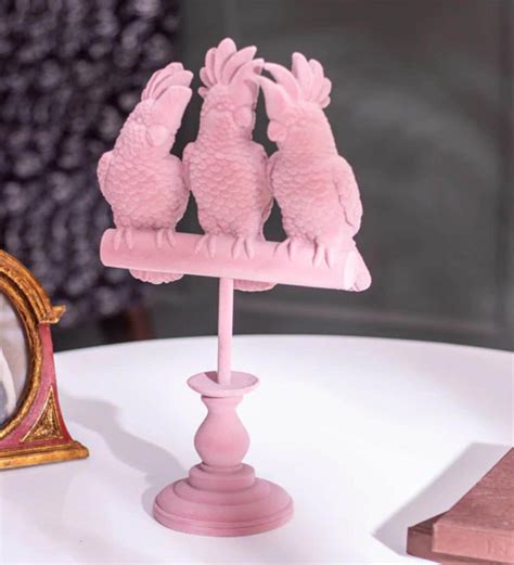 Buy Royal Cockatoo Pink Resin Figurine at 100% OFF by The Decor Kart | Pepperfry