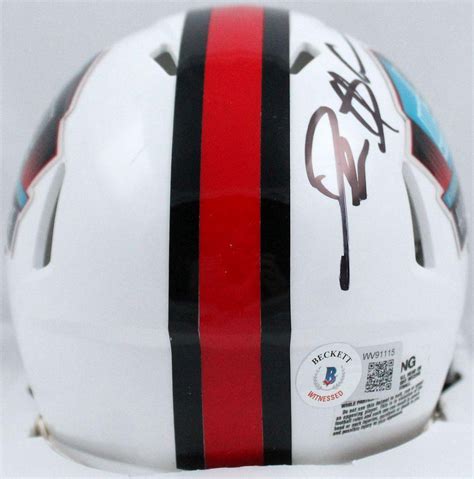 Deion Sanders Signed Hall of Fame Logo Speed Mini Helmet (Beckett ...