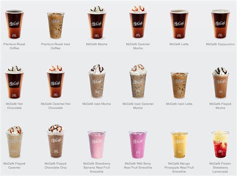 McDonald's Mochas, Frappes, Coffee, Lattes, & Cappuccinos - Oh My! | Coffee calories, Cold ...