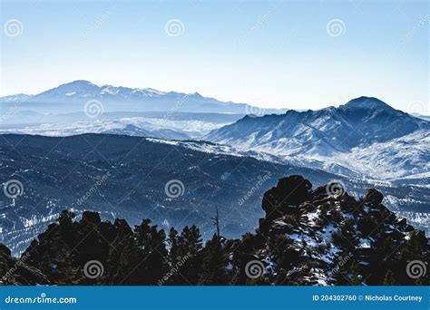 Colorado Rocky Mountains Covered in Snow. Winter. Stock Photo - Image ...