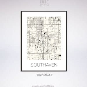 Southaven Mississippi Southaven MS Map Southaven Map - Etsy