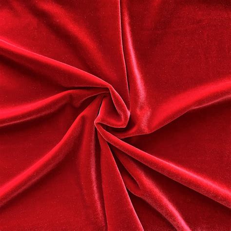 Cherry Red Velvet Fabric • Solid Stone Fabrics • Fabric by the Yard ...