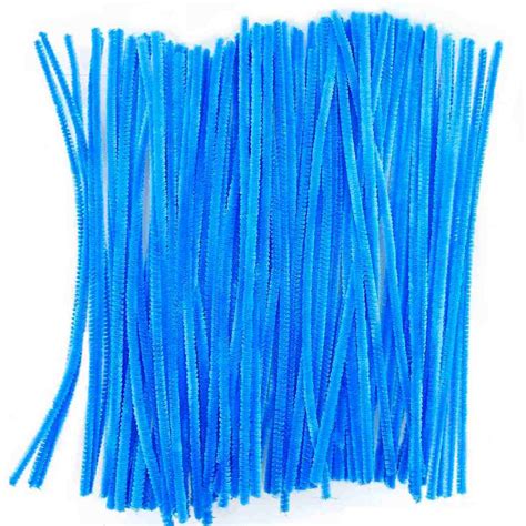 JustKraft Pipe Cleaner (Pack of 100) (12 Inch) - Light Blue