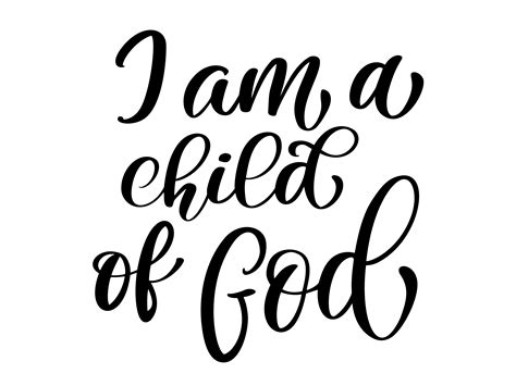 I am a child of God christian quote in Bible text 371098 Vector Art at ...