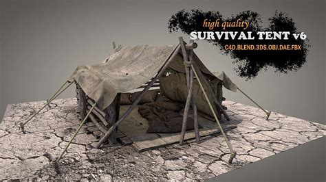 Survival Tent v6 3D model | CGTrader