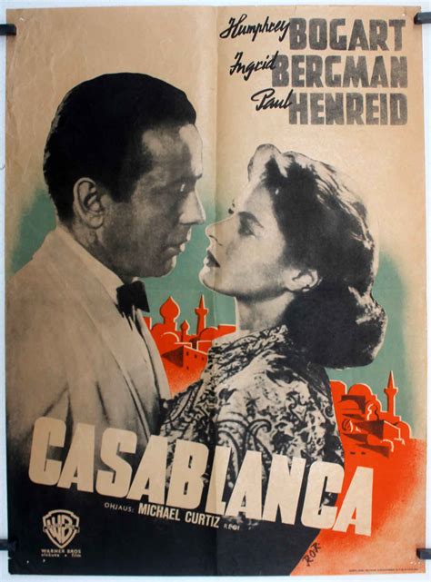 "CASABLANCA" MOVIE POSTER - "CASABLANCA" MOVIE POSTER