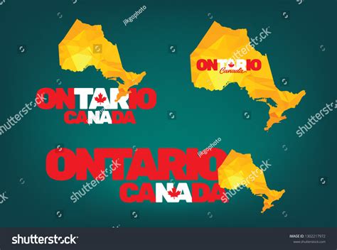 Ontario Canada Logo Polygon Map Vector Stock Vector (Royalty Free ...