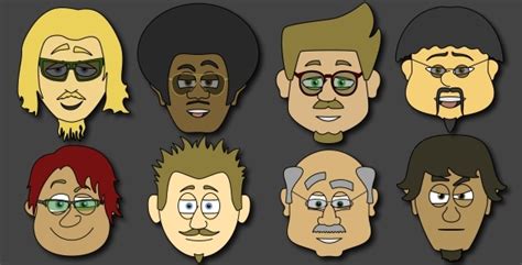 Cartoon Character Creator / Animator (Male Heads) - Download Videohive 4158500