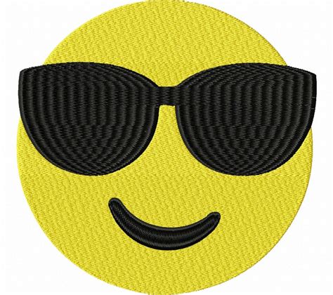 Cool Emoji Smile Face Mask Embroidery Design Files 3 Sizes - Etsy