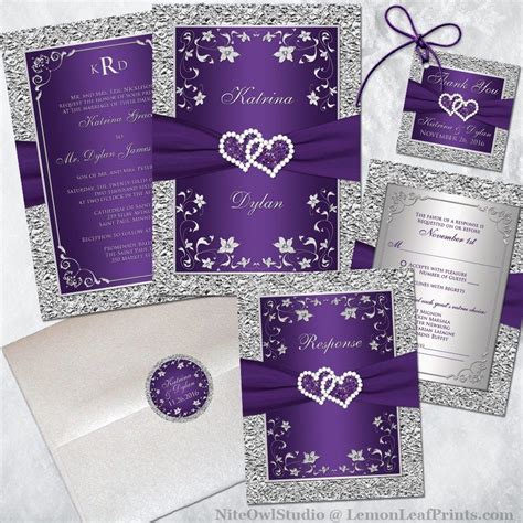 Purple Wedding Invitation Templates