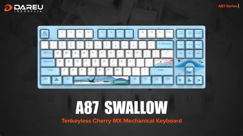 DAREU KEYBOARD A87 Swallow l TKL Cherry MX Mechanical Gaming Keyboard - YouTube