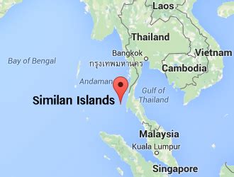 Location of the Similan Islands