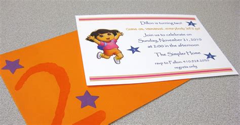 Calligraphy by Shannon: Dora Birthday Invitations