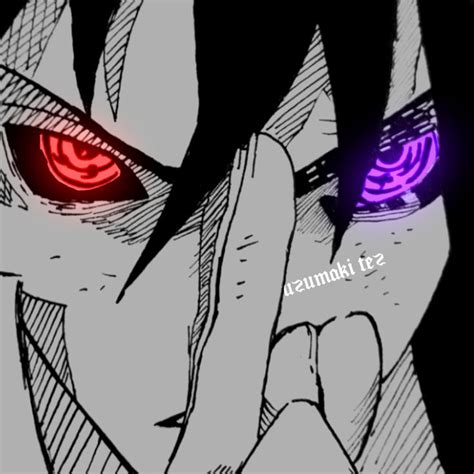 Sasuke Manga pfp W Sharingan and Rinnegan