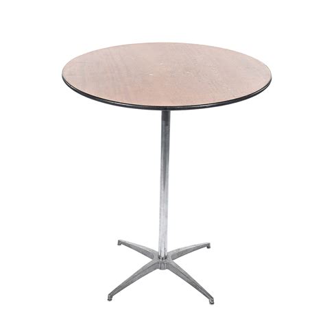 30″ Round Pedestal Table Plywood Top | American Party Rentals