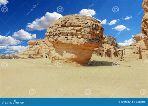 Mada`in Saleh stock photo. Image of ancient, heritage - 100403214