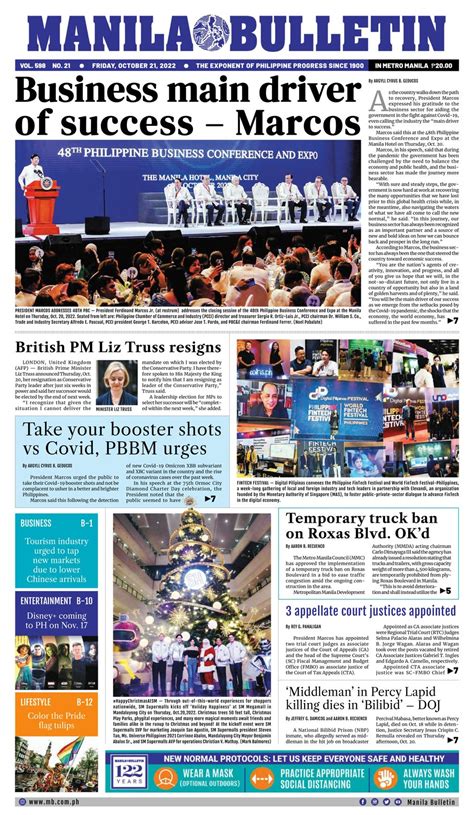 Get digital access to Manila Bulletin - October 21, 2022 issue ...