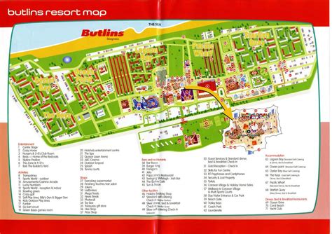 Butlins Skegness Map from 2005