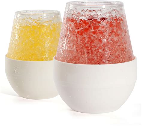 Amazon.com | Freeze Cooling Wine Cups Set: 2 Pcs With Freezing Gel ...