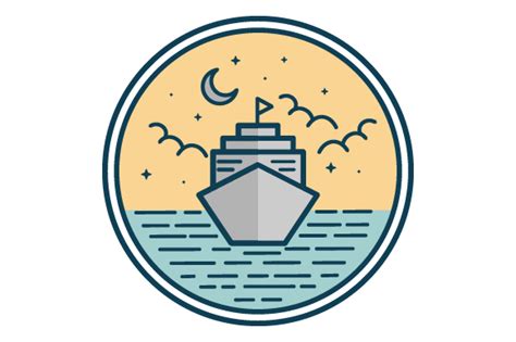 Ship Filled Line Icon Logo Design Graphic by graphicrun123 · Creative Fabrica