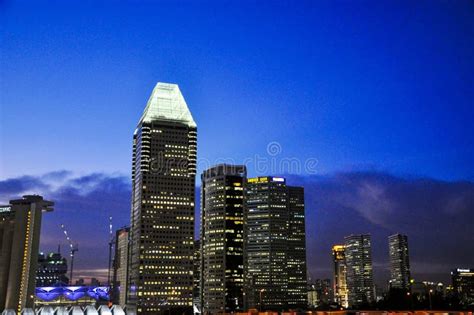 Night View of Singapore, Officially the Republic of Singapore Editorial ...