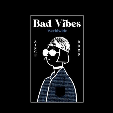 Premium Vector | Bad vibes worldwide vintage fashion