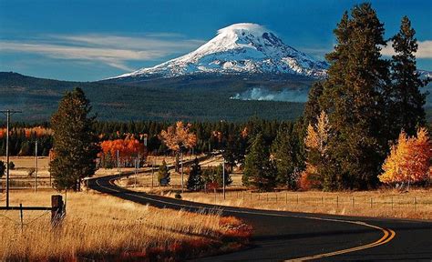 The road to Glenwood with Mt. Adams in the... | Beautiful world, Mountain landscape, Mountains