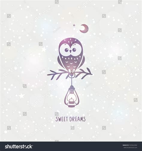 Cute Silhouette Owl On Branch Tree Stock Vector (Royalty Free) 553562494