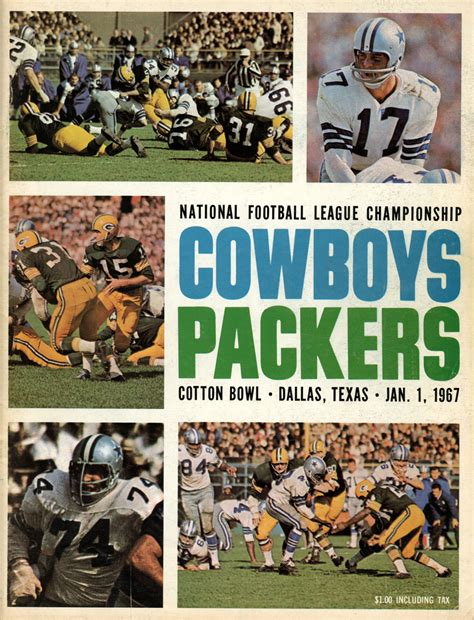 1966 NFL Championship Game Program Green Bay Packers vs Dallas Cowboys ...