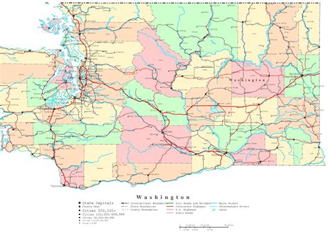 Washington State Map Printable