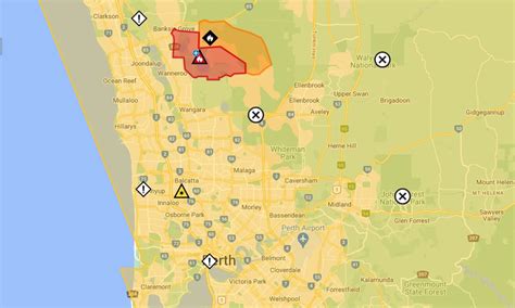 Perth bushfire: Map shows where ferocious blaze threatens lives and homes