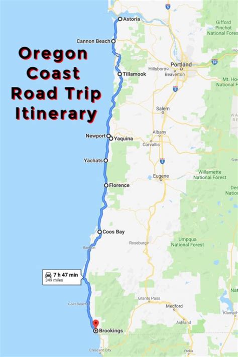 Oregon Coast Road Map | Images and Photos finder