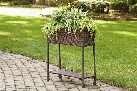 Ty Pennington Style Parkside Wicker Rectangle Plant Stand - Outdoor Living - Outdoor Decor ...